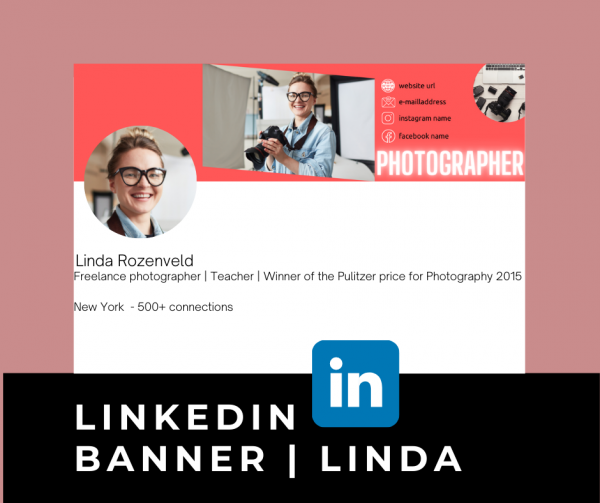 Canva store | LinkedIn Banner Linda