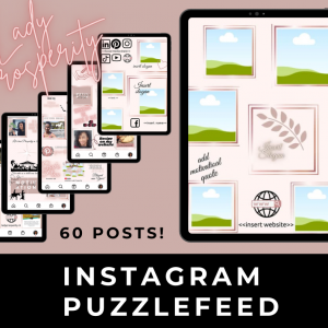 Lady Prosperity puzzlefeed- 60 posts | Canva template